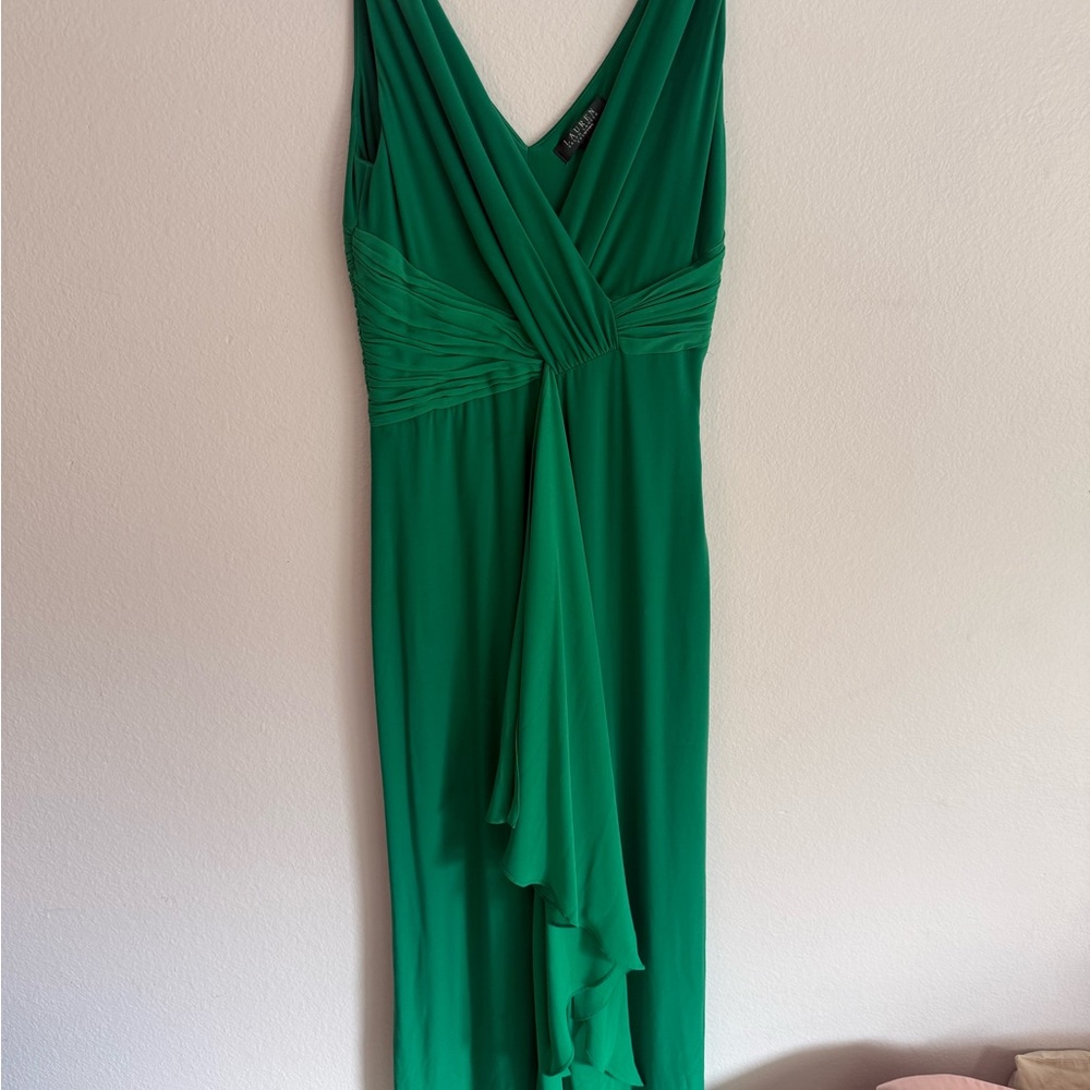 Lauren Ralph Lauren Vibrant Green Maxi Dress